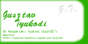 gusztav tyukodi business card